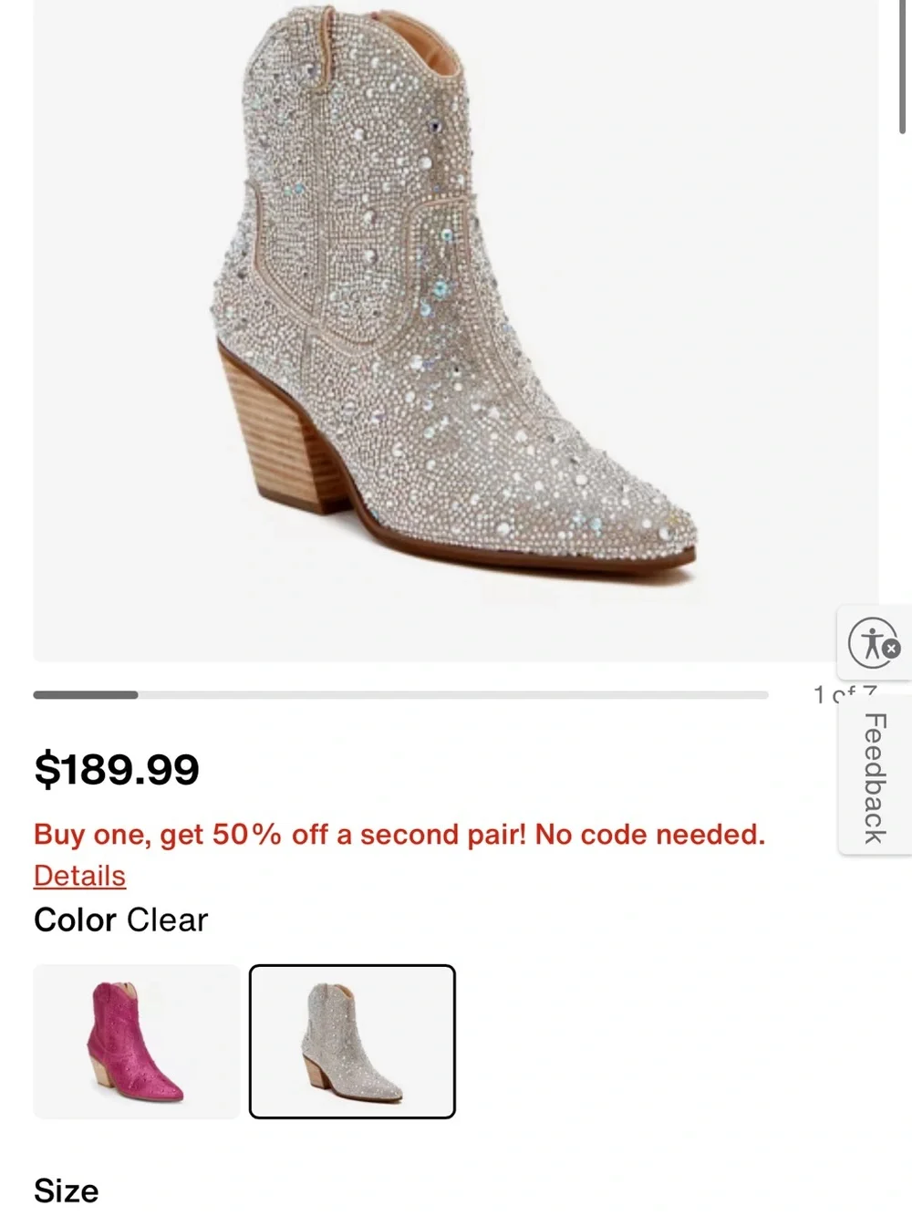 Betsey Johnson Rhinestone Ankle Boots